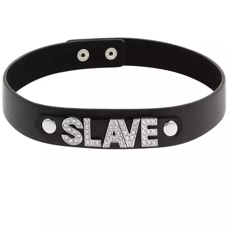 COQUETTE - CHIC DESIRE SLAVE VEGAN LEATHER CHOKER Flutters.ie