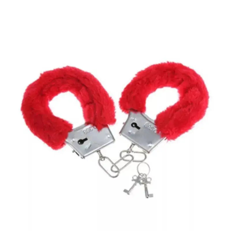 Diablo Picante – Pleasure Furry Handcuffs Red OHMAMA Flutters.ie