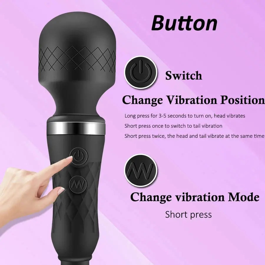 Dual Vibrator Magic Wand - Flutters.ie