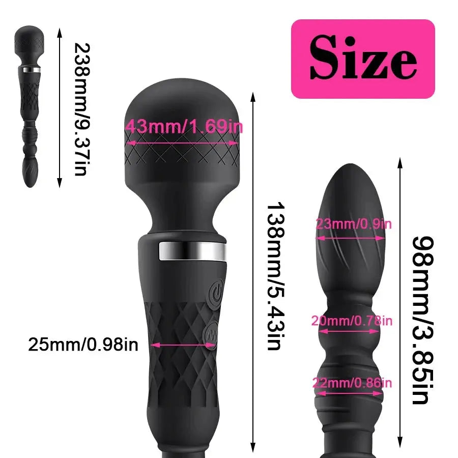 Dual Vibrator Magic Wand - Flutters.ie