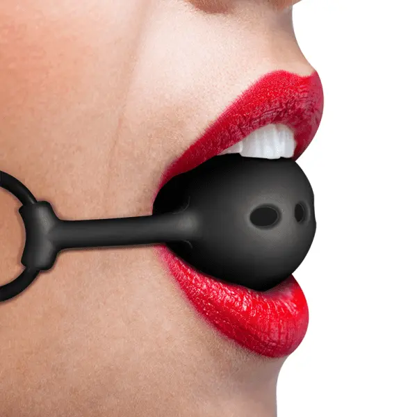 Fetish Submissive Bondage – Breathable Silicone Ball Gag Fetish Submissive Bondage in woman&