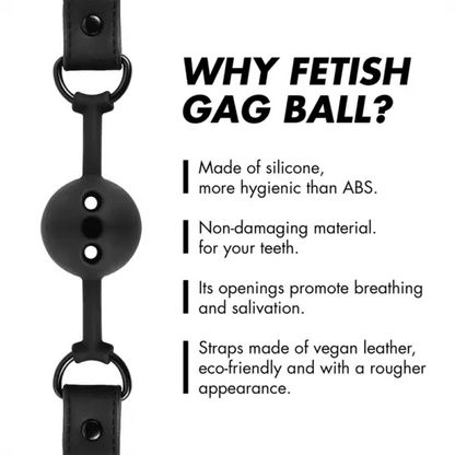 Fetish Submissive Bondage – Breathable Silicone Ball Gag Fetish Submissive Bondage features