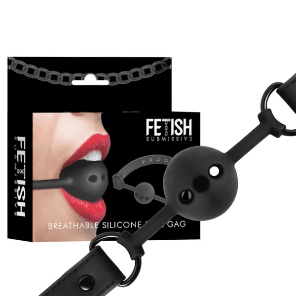 Fetish Submissive Bondage – Breathable Silicone Ball Gag Fetish Submissive Bondage gag and box