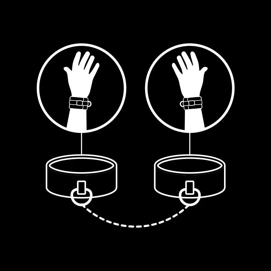 Fetish Submissive Handcuffs Vegan Leather Fetish Submissive Bondage Flutters.ie