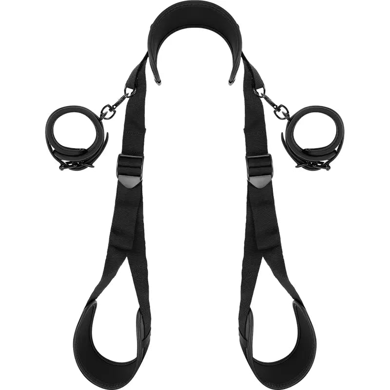 Fetish Submissive - Open Legs Position with Neoprene lining handcuffs Fetish Submissive Bondage Flutters.ie