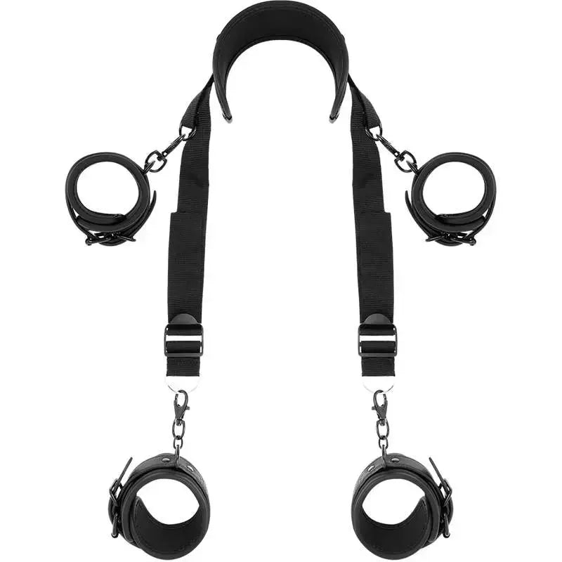 Fetish Submissive Position Master 4 Handcuffs Set with Neoprene Lining Fetish Submissive Bondage Flutters.ie