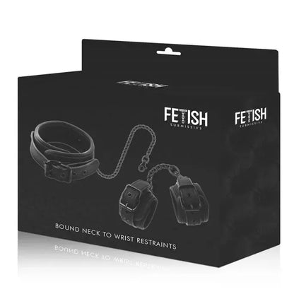 Fetish Submissive – Vegan Leather Necklace And Handcuffs With Noprene Lining Fetish Submissive Bondage